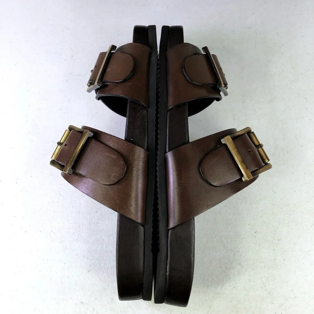 The Mens Store Bloomingdales Brown Devin Sandals Size 8M